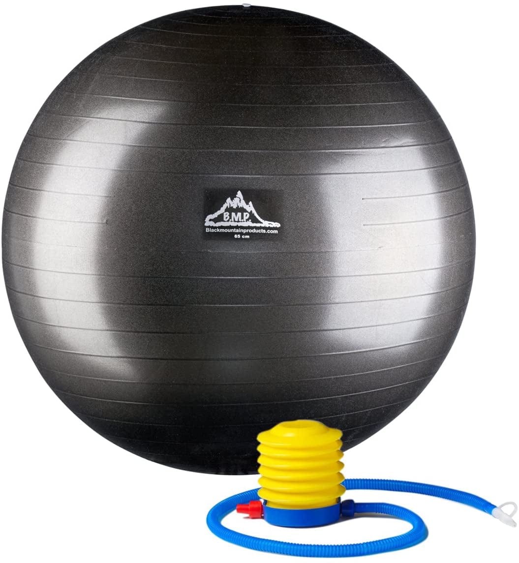 Black Mountain Products Professional Grade Stability Ball 1000Lbs Anti-Burst 2000Lbs Static Weight Rated