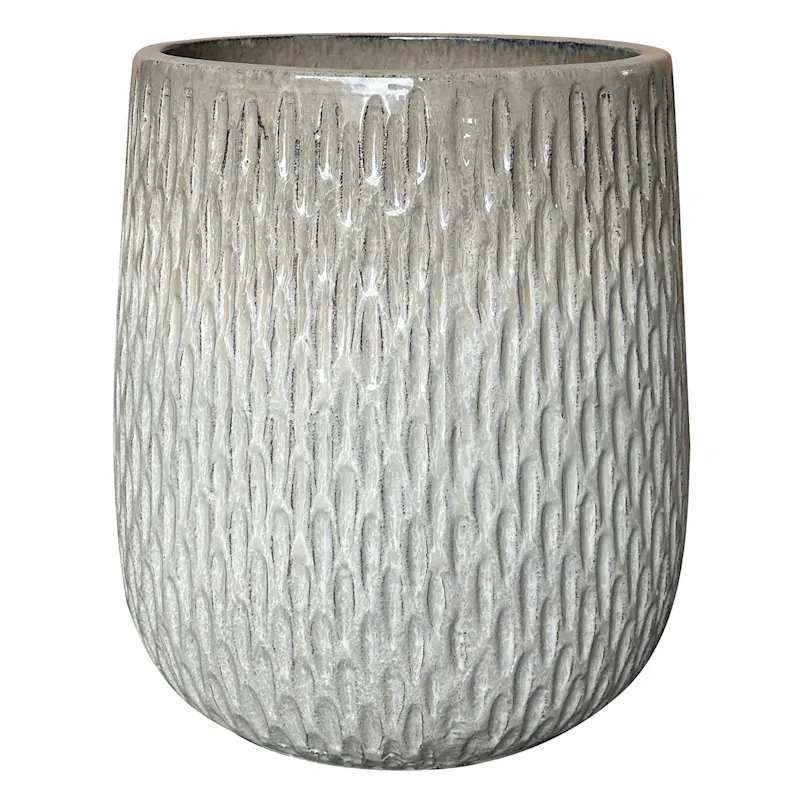 Catcci Neutral Two-Tone Sasha Ceramic Outdoor Planter, Large