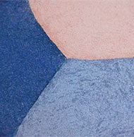 Sky Trio: Pastel pink, pastel blue, deep blue.