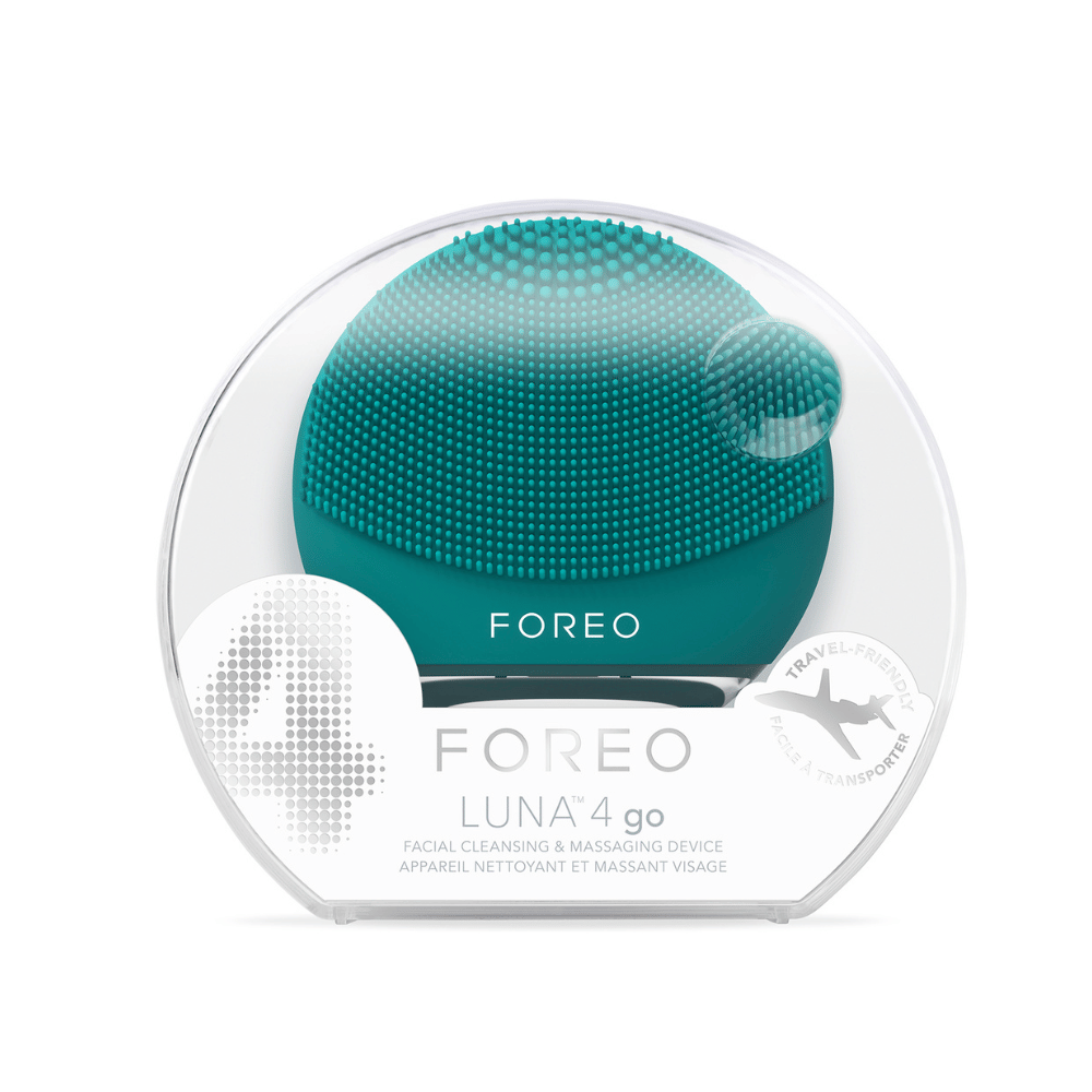FOREO LUNA 4 GO Facial Cleansing & Massaging Device Travel Friendly Evergreen shop at Exclusive Beauty
