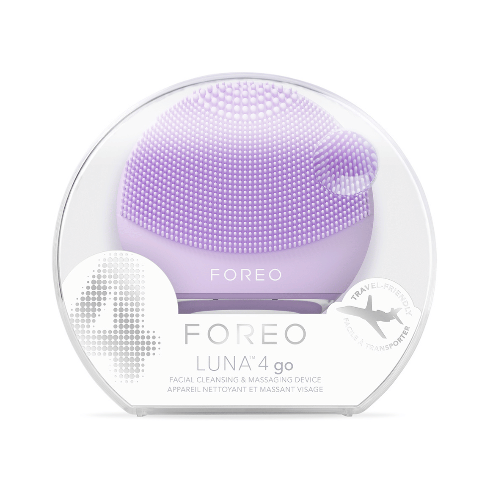 FOREO LUNA 4 GO Facial Cleansing & Massaging Device Travel Friendly Lavendar shop at Exclusive Beauty