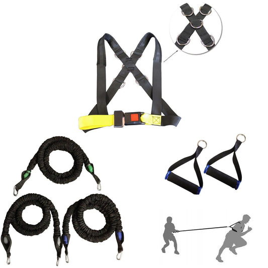 Speed & Strength Training Bands & Harness Set