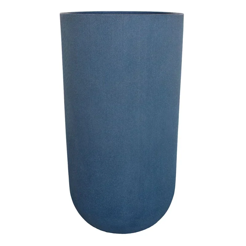 Catcci Fringe Denim Tall Outdoor Planter, Medium