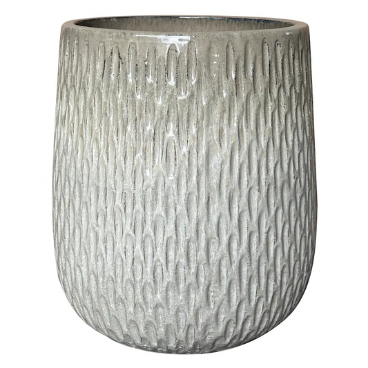 Catcci Neutral Two-Tone Sasha Ceramic Outdoor Planter, Large