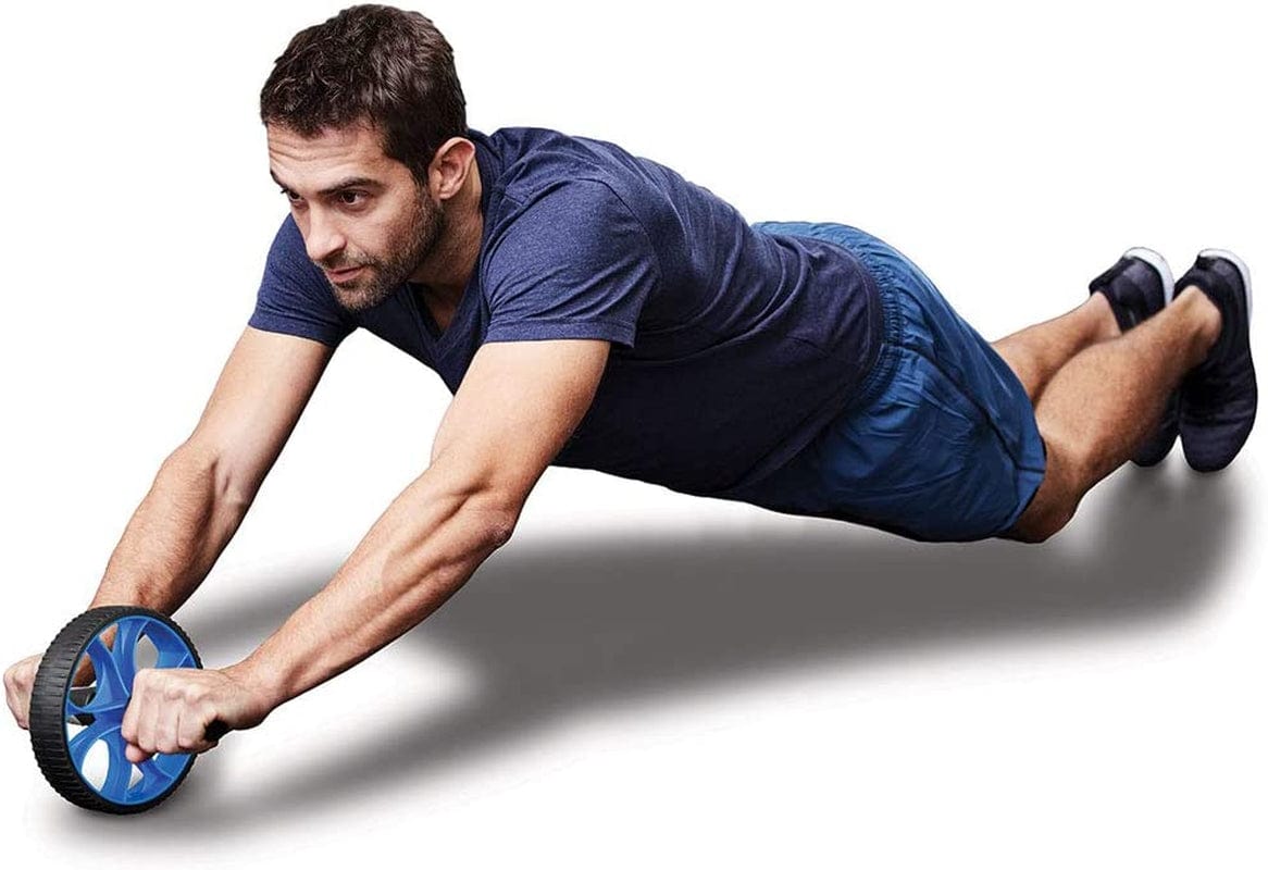 RBX Travel Ab Roller Wheel with Dual Wheels for Core Fitness and Strengthening